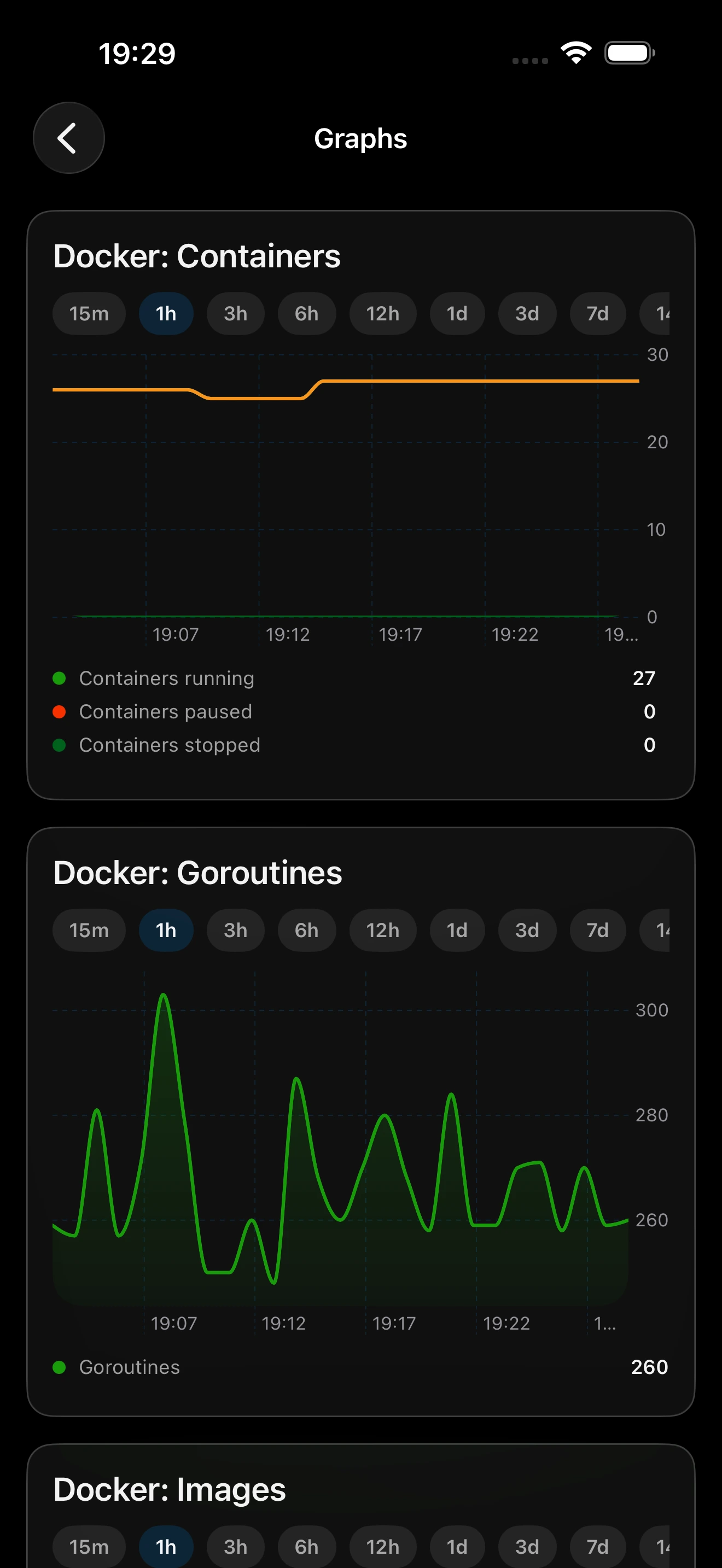 TriggerDeck dark mode host graph list screen